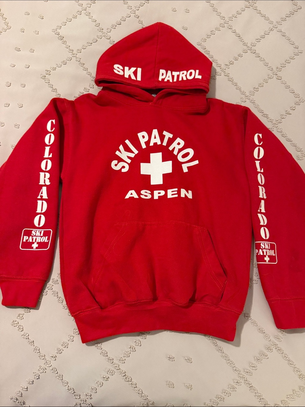 Ski Patrol Aspen Kids' Red Hoodie Jacket